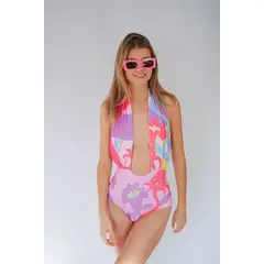 SWIM FAVOURS - Enterizo Picnic Grace Cream · Statement fit