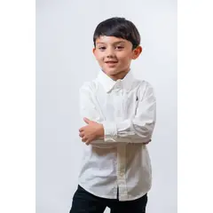 NAUTICA - Camisa Manga Larga Kids Blanco