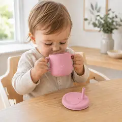 GENERAL - Vasito Entrenador 2 en 1 con Pitillo y Asas (Vaso Pitillo / Vaso de Boca Ancha)