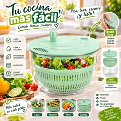 GENERICO - Centrifugadora De Verduras Escurridor De Lechuga Manual