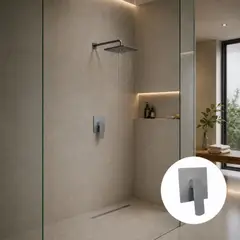 PAMO - Mezclador Monocontrol Empotrado para Ducha Kassel Gunmetal