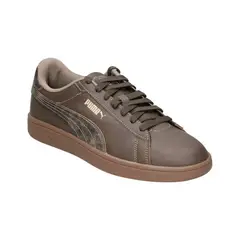 PUMA - TENIS CAFÉ HOMBRE SMASH 3.0 CRAFTED LEATHER 407793-01