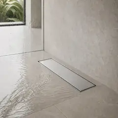 PAMO - Desagüe de Piso Invisible 30 x 10 cm en Acero Inoxidable