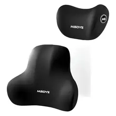 CHINA - Kit 2 almohadas apoyo lumbar color negro