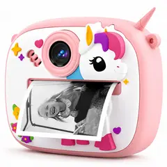 ONE PIXEL - Camara Infantil Con Impresion Termica Entretenimiento Para Niños HD Unicornio