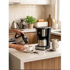 HOME ELEMENTS - CAFETERA ELECTRICA JARRA EN ACERO 10 TAZAS COFFEE MAKER HECAI10SS