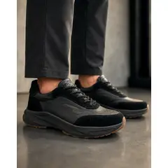 CALZADO BONT - Tenis En Cuero Para Hombre Negro Bont Marco