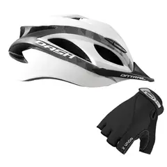ON TRAIL - Casco Bicicleta + Guante Gel Ciclismo Mtb Ruta Patinaje