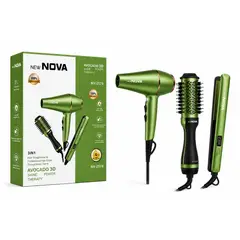 CHINA - Combo 3 En 1 Secador Cepillo Plancha Cabello New Nova