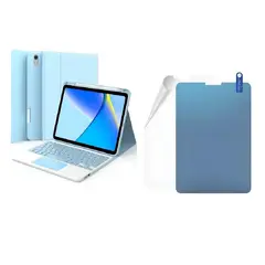GENERICO - Estuche Teclado Trackpad + Paper Like Para Tablet Samsung A8 10.5 X200 - X205