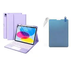 GENERICO - Estuche Teclado Trackpad + Paper Like Para Tablet Samsung A8 10.5 X200 - X205