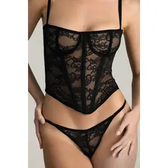 BRUNA - Corset moldeador de silueta Berry Negro