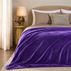 GENERICO - Cobija Manta Frazada Térmica MORADA 200X190