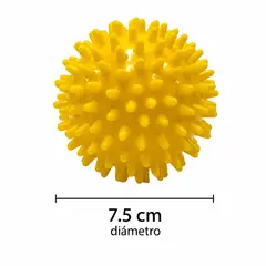 MOVIFIT - Bola Para Masaje Muscular y Rehabilitación 7.5 cm PVC Amarilla