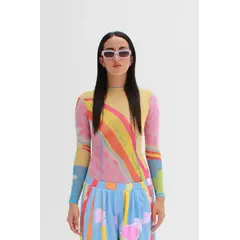 SWIM FAVOURS - Blusa Mesh Cotton - blusa manga larga