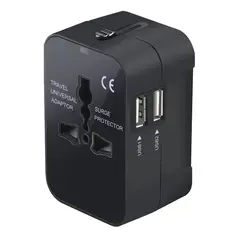 TRAVEL ELITE - Adaptador De Viaje Premium Múltiples Países Con Puertos Adicionales Usb Y Tipo C