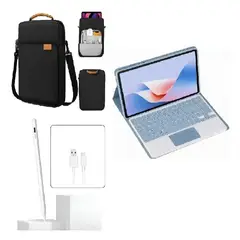 GENERICO - Estuche Teclado Touchpad + Lapiz + Bolso Para Tablet Samsung S10-S9-S8-S7