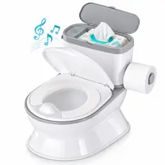 ONE PIXEL - Inodoro Taza De Entrenamiento Para Niños Con Sonido Y Almacenamiento Realista Moderno