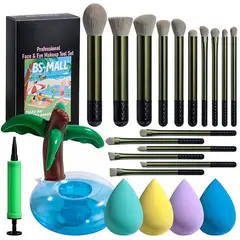 BS - Juego De 16 Brochas De Maquillaje Bs-mall Base Sintética
