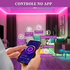 GENERICO - Cinta Led Neón Rgb 5 Metros Bluetooth