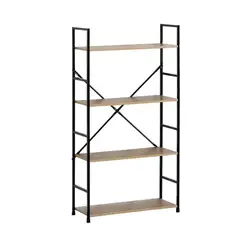 GENERICO - Estante Organizador De Piso 4 Niveles en Mdf Estanteria Hogar Color Madera Clara