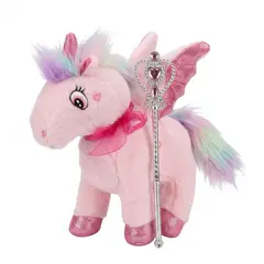GENERICO - Unicornio Peluche Musical Mágico Con Alas Y Varita