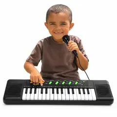 GENERICO - Teclado, piano, 32 teclas, música electrónica, micrófono infantil, juguete de karaoke, regalo