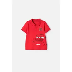 DISNEY - Camiseta tipo polo de Cars rojo para niño 2t a 5t