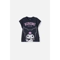 MIC - Camiseta de Kuromi manga corta azul para niña