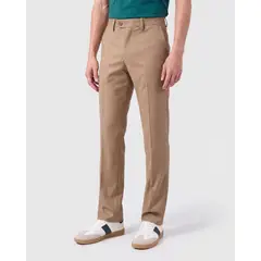 PATPRIMO - Pantalón Casual Regular Fit Estilo Chino Hombre Café