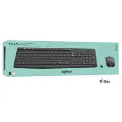 LOGITECH - Combo Mk235 Teclado Y Mouse Inalámbricos Negro