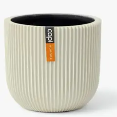 GENERICO - Matera Conica Redonda En Fibroceramica 17 Cm 2.63 L Color Beige