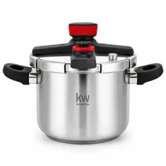 KITCHENWARE - Olla a Presión de Acero Inoxidable 6 Litros con Asas