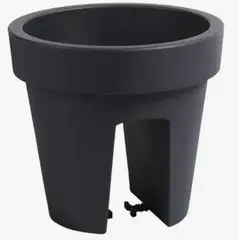 TUMATERA - Matera Para Balcón En Polipropileno 25 Cm 5 L Color Negra