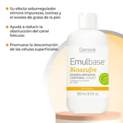GENOVE - GENOVÉ Emulbase Bioazufre Dermolimpiador Corporal Syndet x 250ml