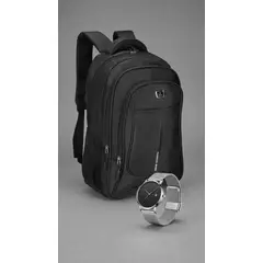 PBAGS - Kit Mochila Oxford Multiuso + Reloj Cuarzo De Acero Inoxidable