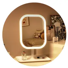 SPORT GLOBAL - Espejo con luz led recargable para maquillaje 3 en 1-