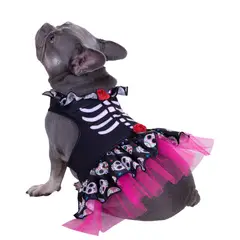 FANTASTIC NIGHT - DISFRAZ CATRINA MASCOTAS RAZAS PEQUEÑAS.