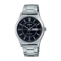 CASIO - Reloj Para Hombre Elegante Clasico MTP-V006D-1C Negro Plateado