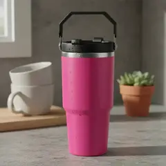 CHINA - Termo metalico tumblr rosa 900ML