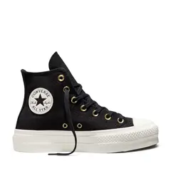 CONVERSE - Tenis Botas Chuck Taylor All Star Lift Mujer-Negro