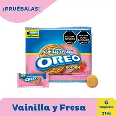 OREO - Galletas Golden Fresa X6und 36g