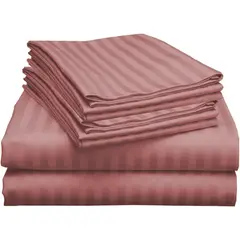 SALOMON - Juego De Sabanas QUEEN 30cm palo de rosa - Planchado Permanente 600h