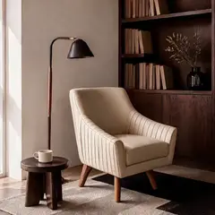 PURO CUERO - Sillón GIRO Pliegues 71 x 76 x 90 cm Cuero