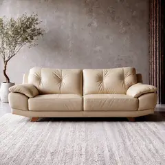 PURO CUERO - Sofa 3 puestos Venecia 208 x 100 x 86 cm Cuero