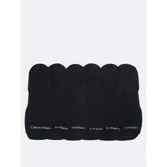 CALVIN KLEIN - Pack negro de 6 medias basic liner