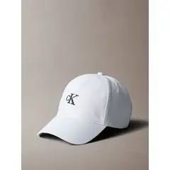 CALVIN KLEIN - Gorra blanca con monograma bordado