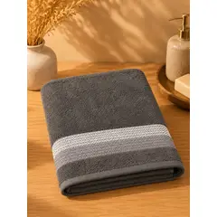 CANNON - Toalla De Cuerpo Qatar 100% Algodón Premium 70x1.40 500gr GRIS OSCURO