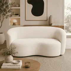 GENERICO - Sofá Beijing Curvo de tendencia en Tela Premium 170 x 75 x 70