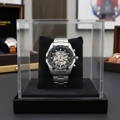 WINNER - RELOJ DE LUJO AUTOMATICO CORAZON ABIERTO EN ACERO INOXIDALE